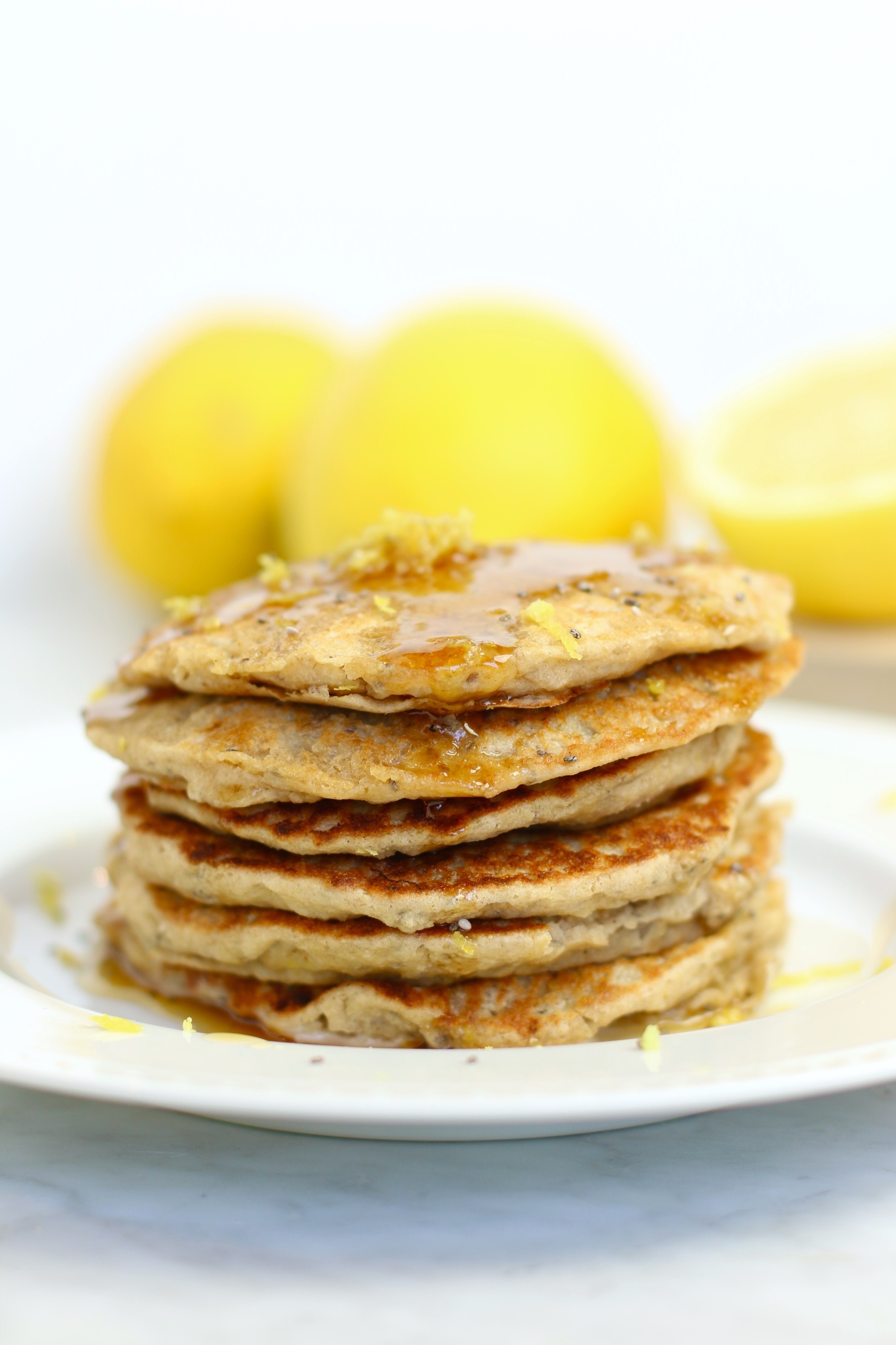 Chia Seed Lemon Pancakes - gluten-free and vegan