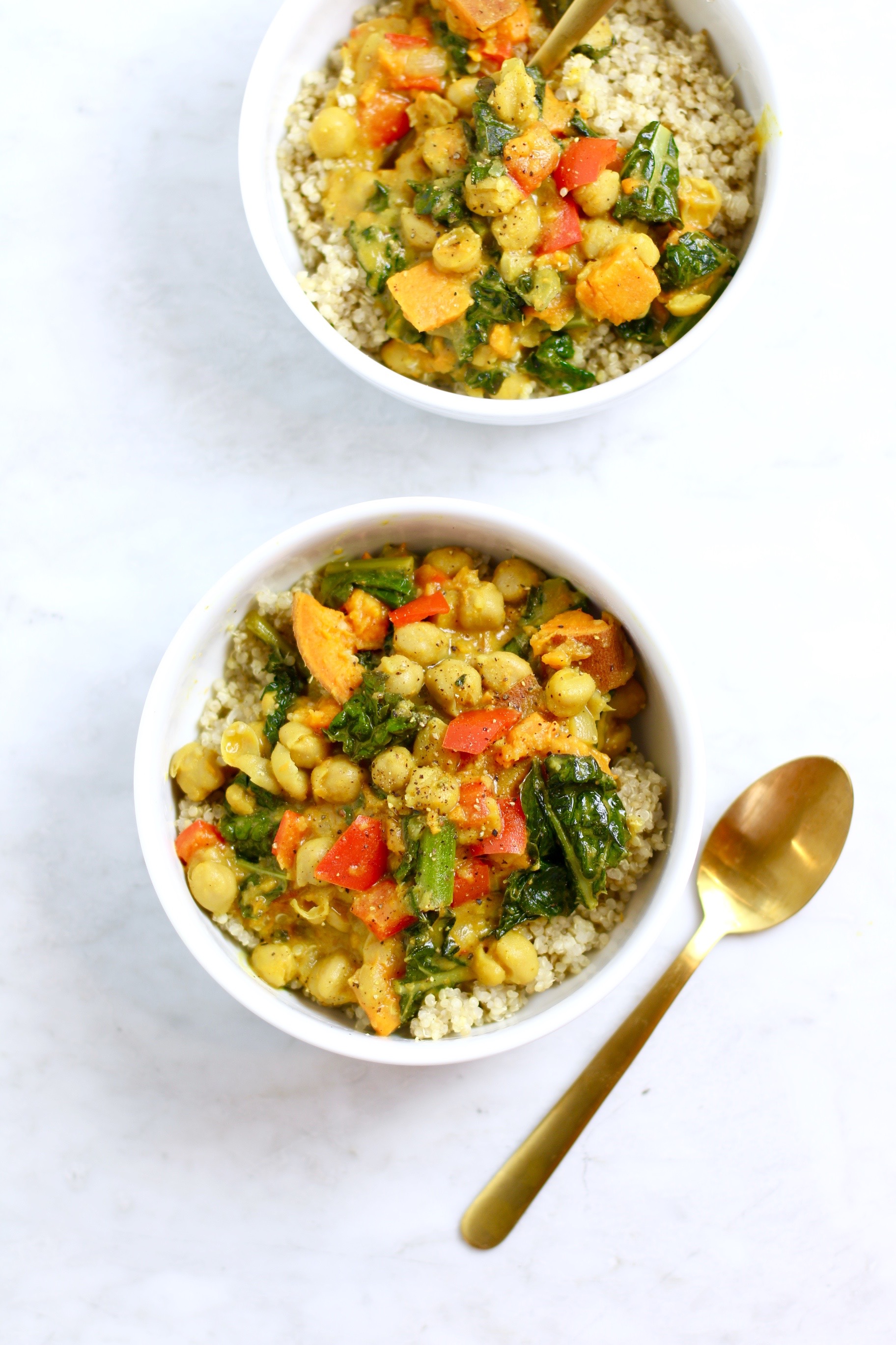 Easy Chickpea Coconut Curry Recipe - vegan, gluten-free