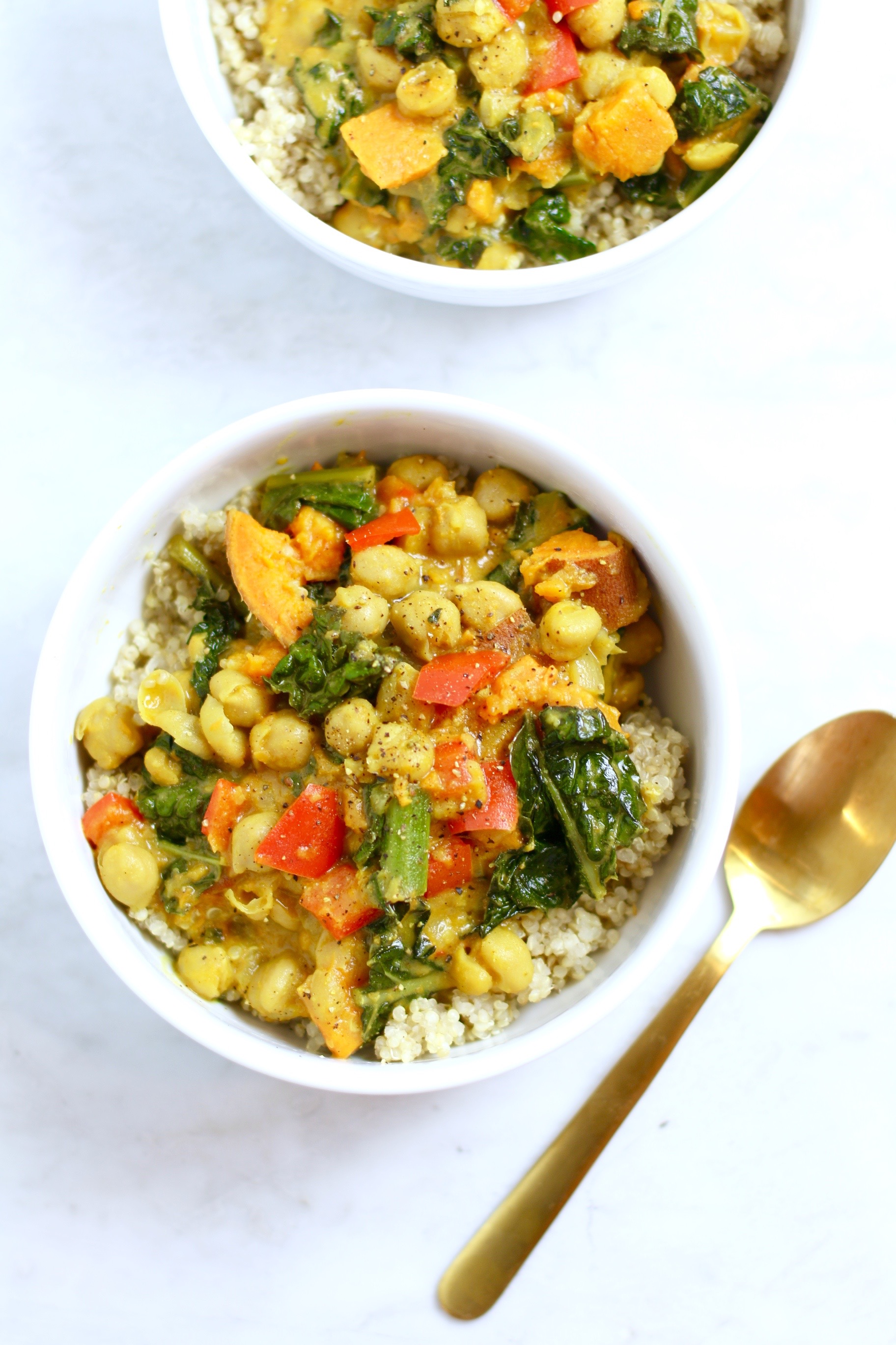 Easy Chickpea Coconut Curry Recipe - vegan, gluten-free