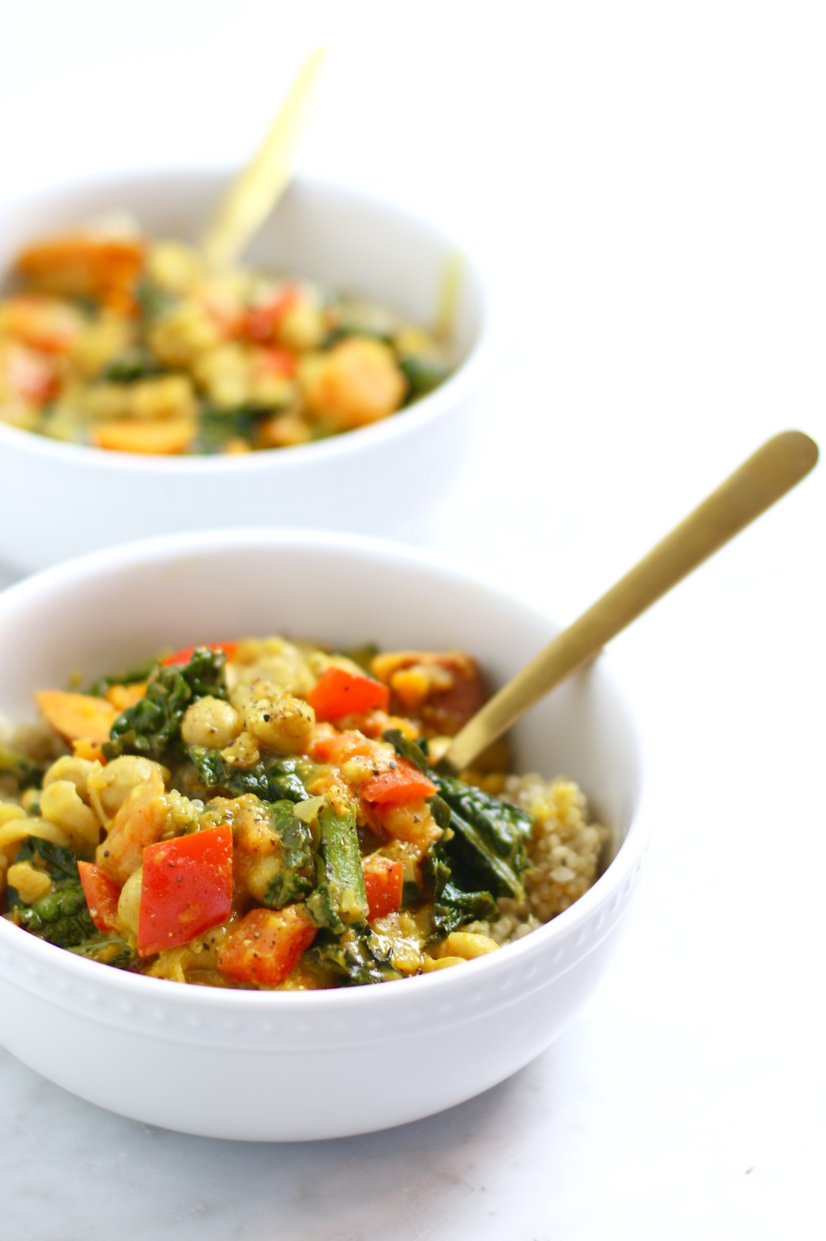 Easy Chickpea Coconut Curry Recipe - vegan, gluten-free