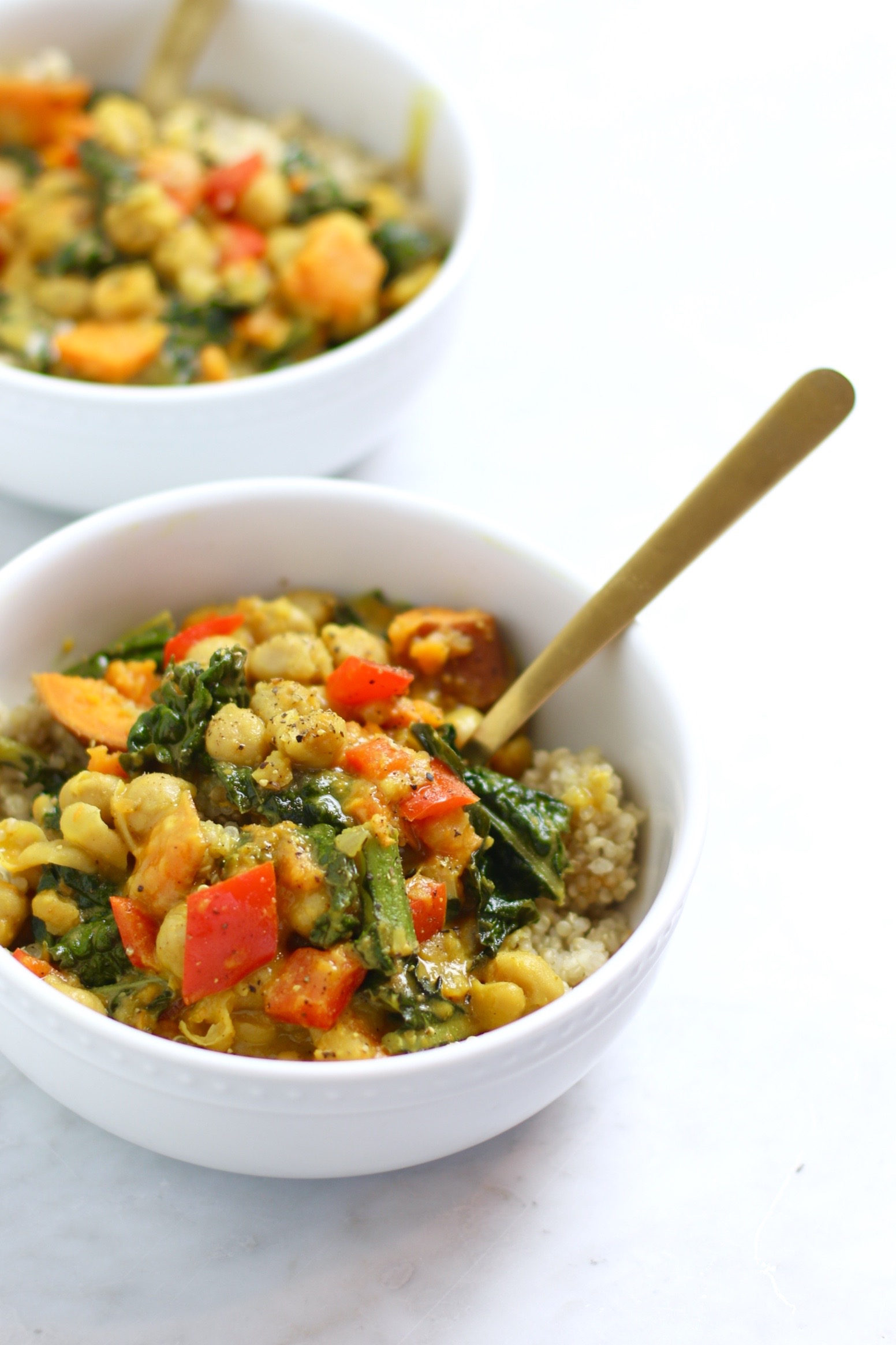 Easy Chickpea Coconut Curry Recipe - vegan, gluten-free