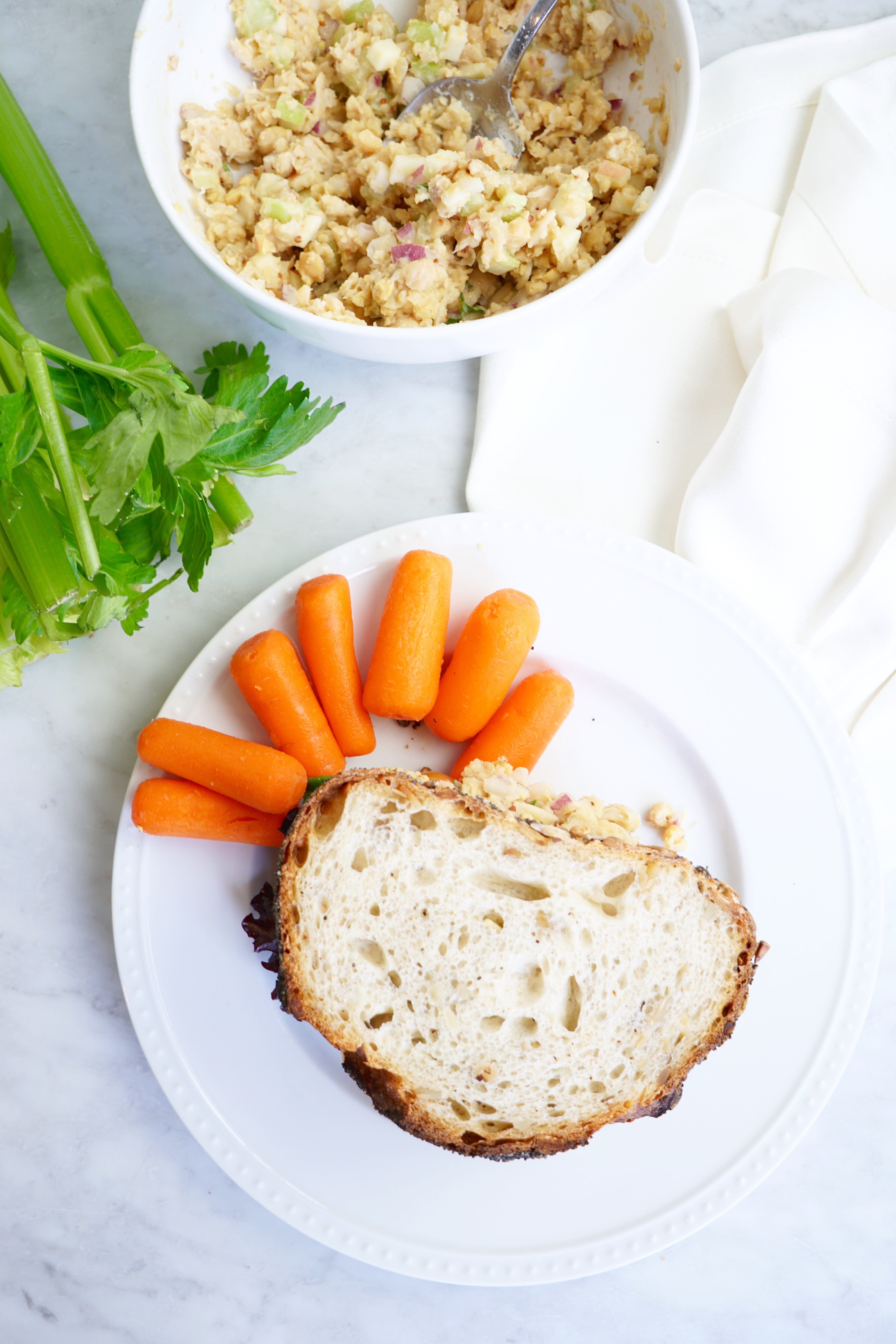 Chickpea Tuna Free Salad