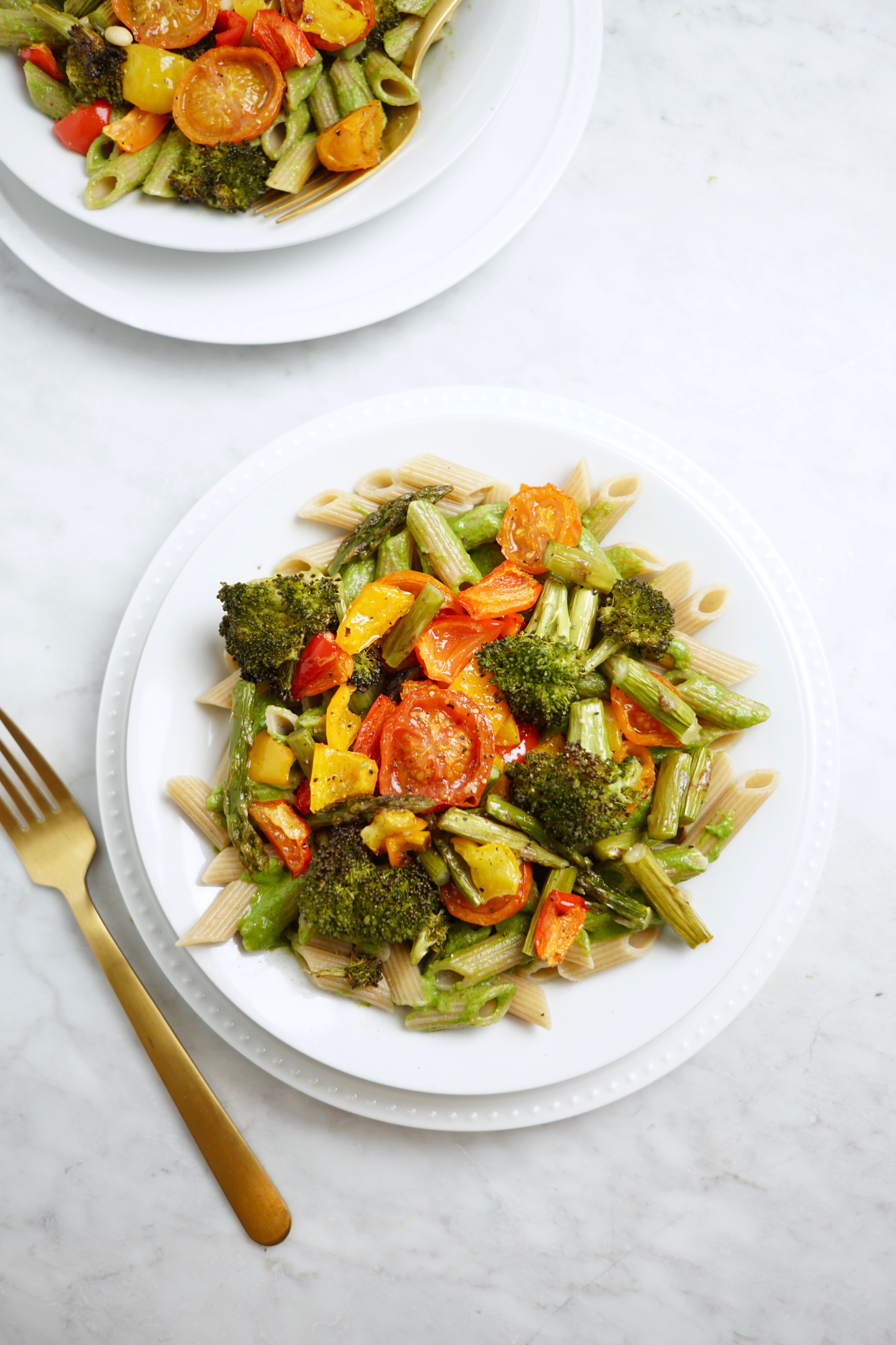 Vegan Pesto Pasta Primavera 