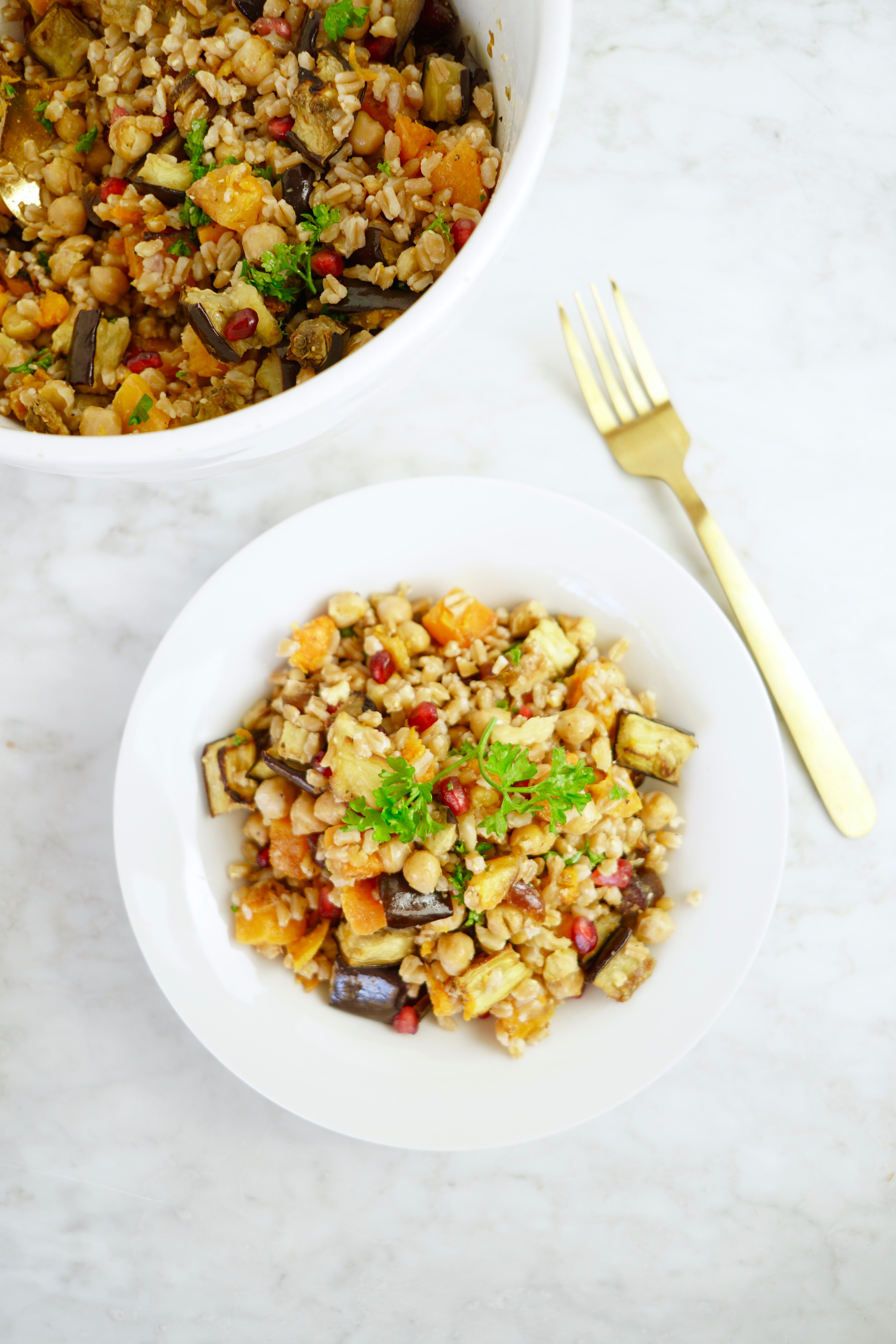 Warm Butternut Squash + Farro Salad