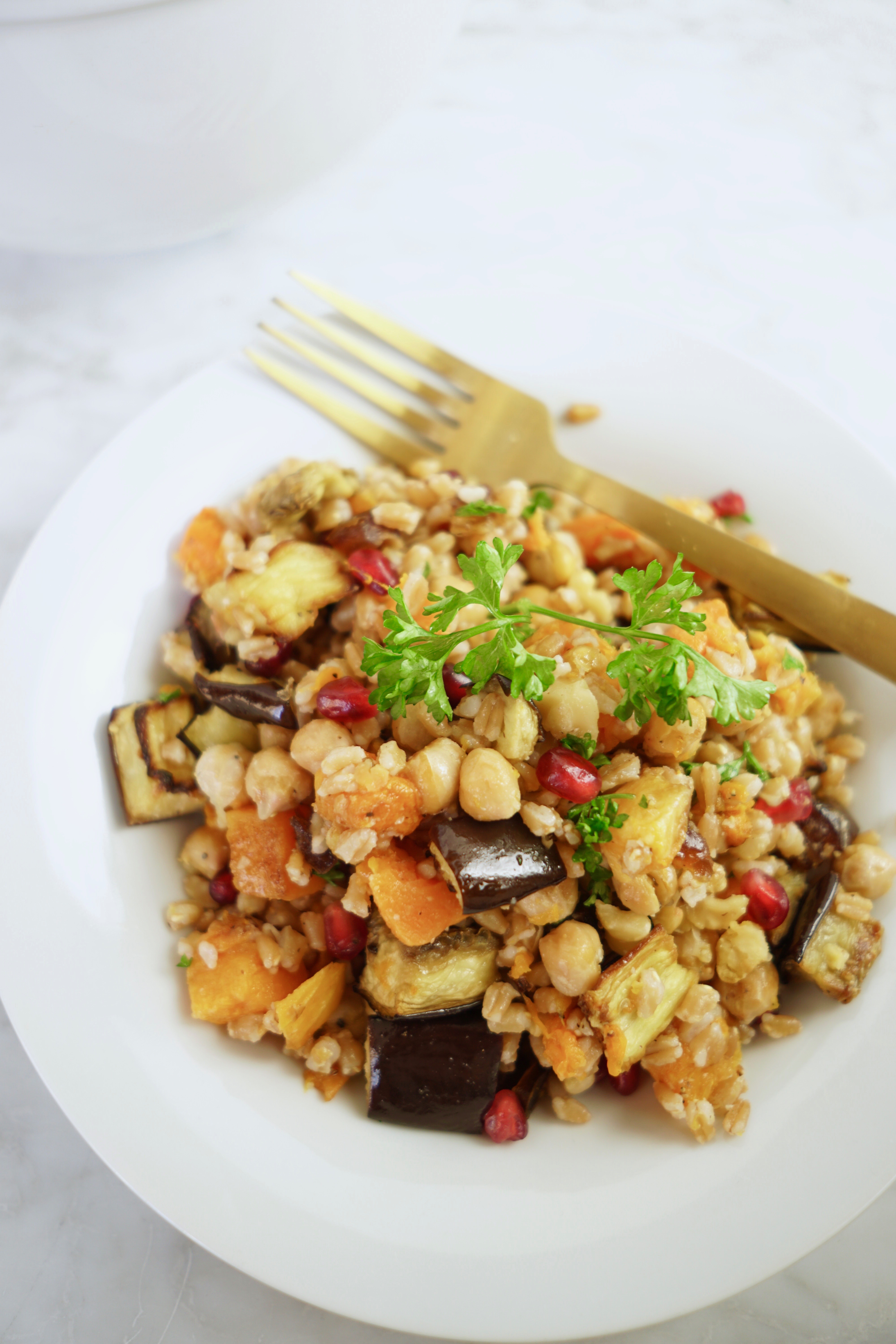 Warm Butternut Squash + Farro Salad