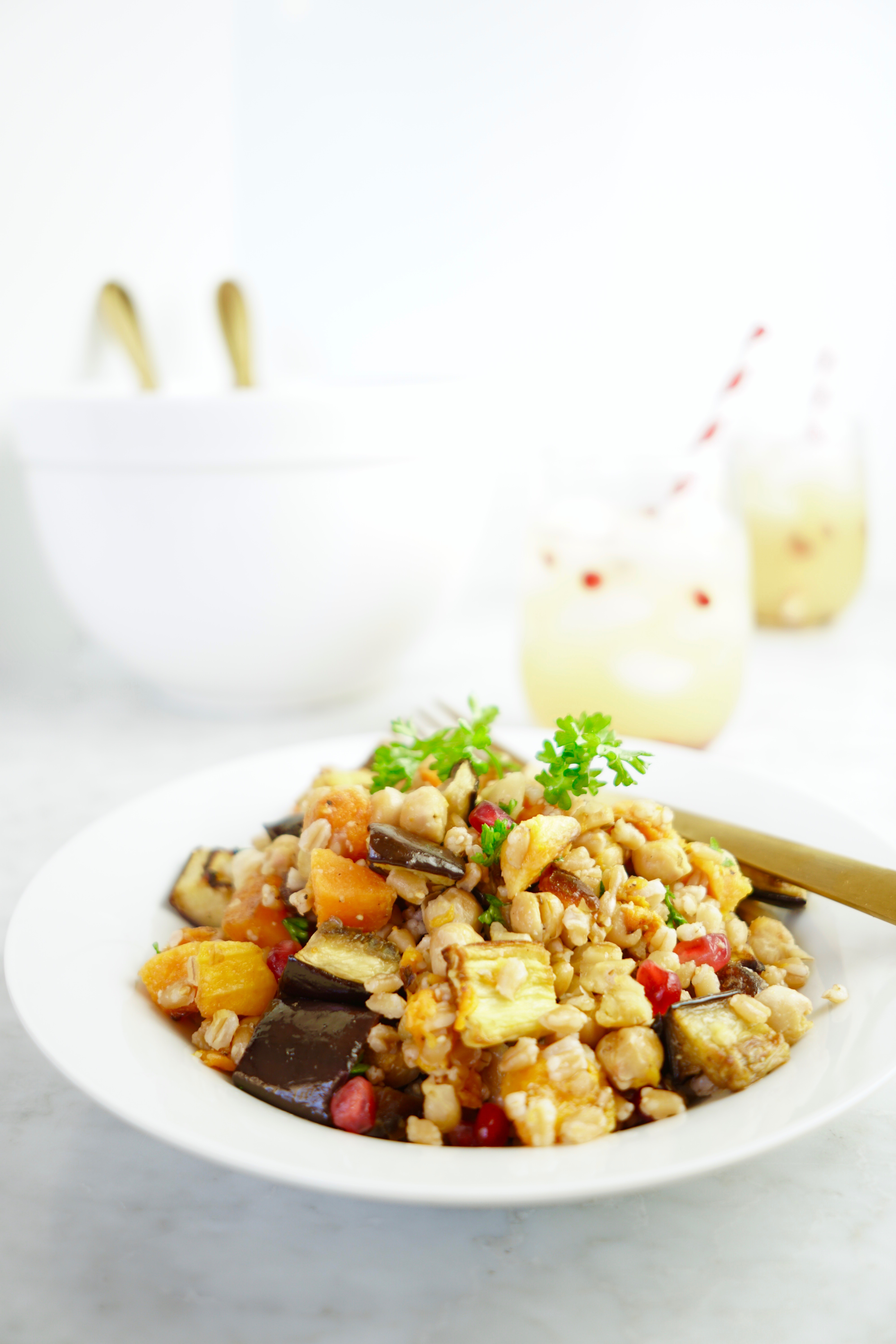 Warm Butternut Squash + Farro Salad