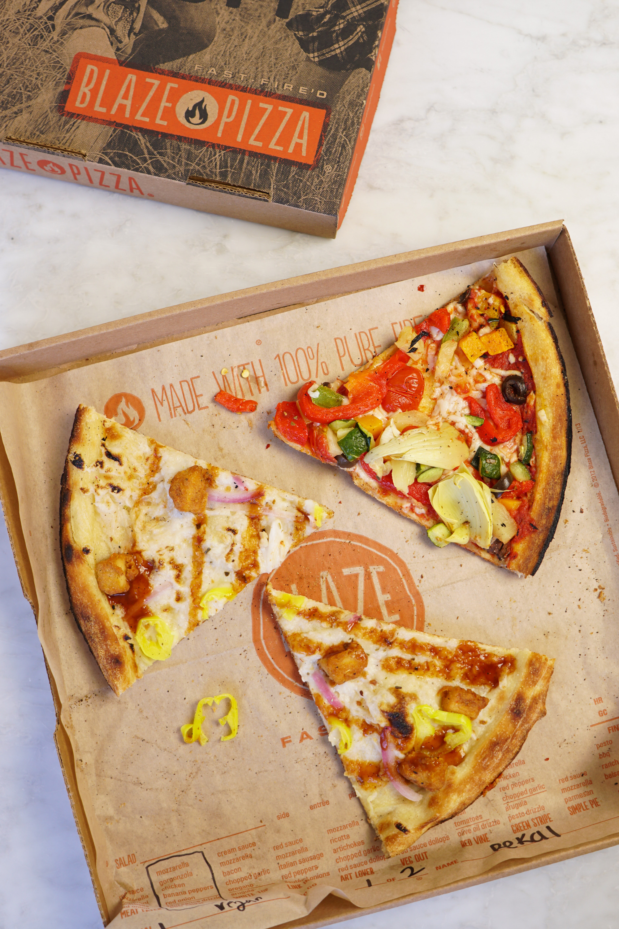 vegan Hawaiian pizza Blaze pizza
