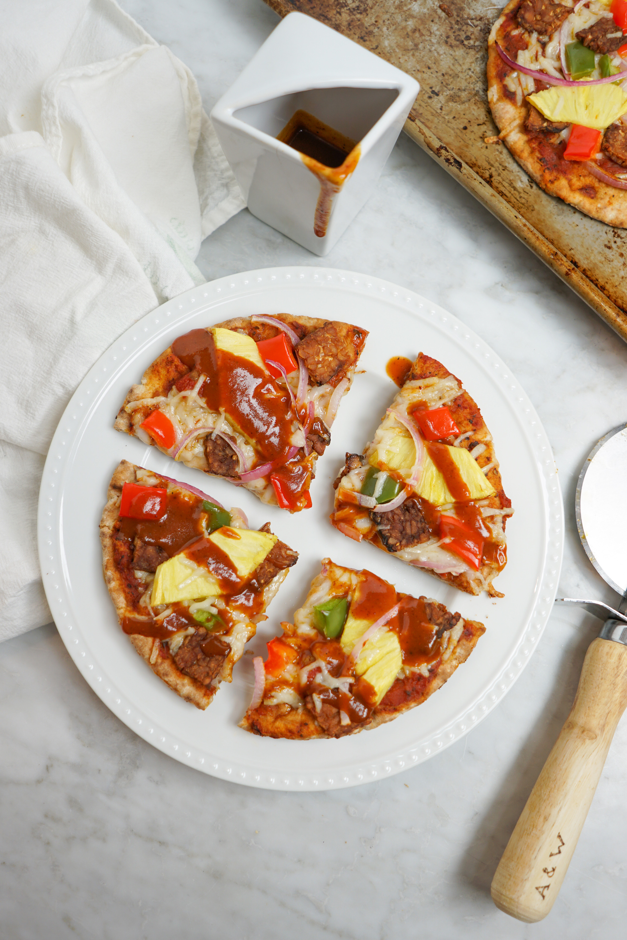 vegan Hawaiian pizza