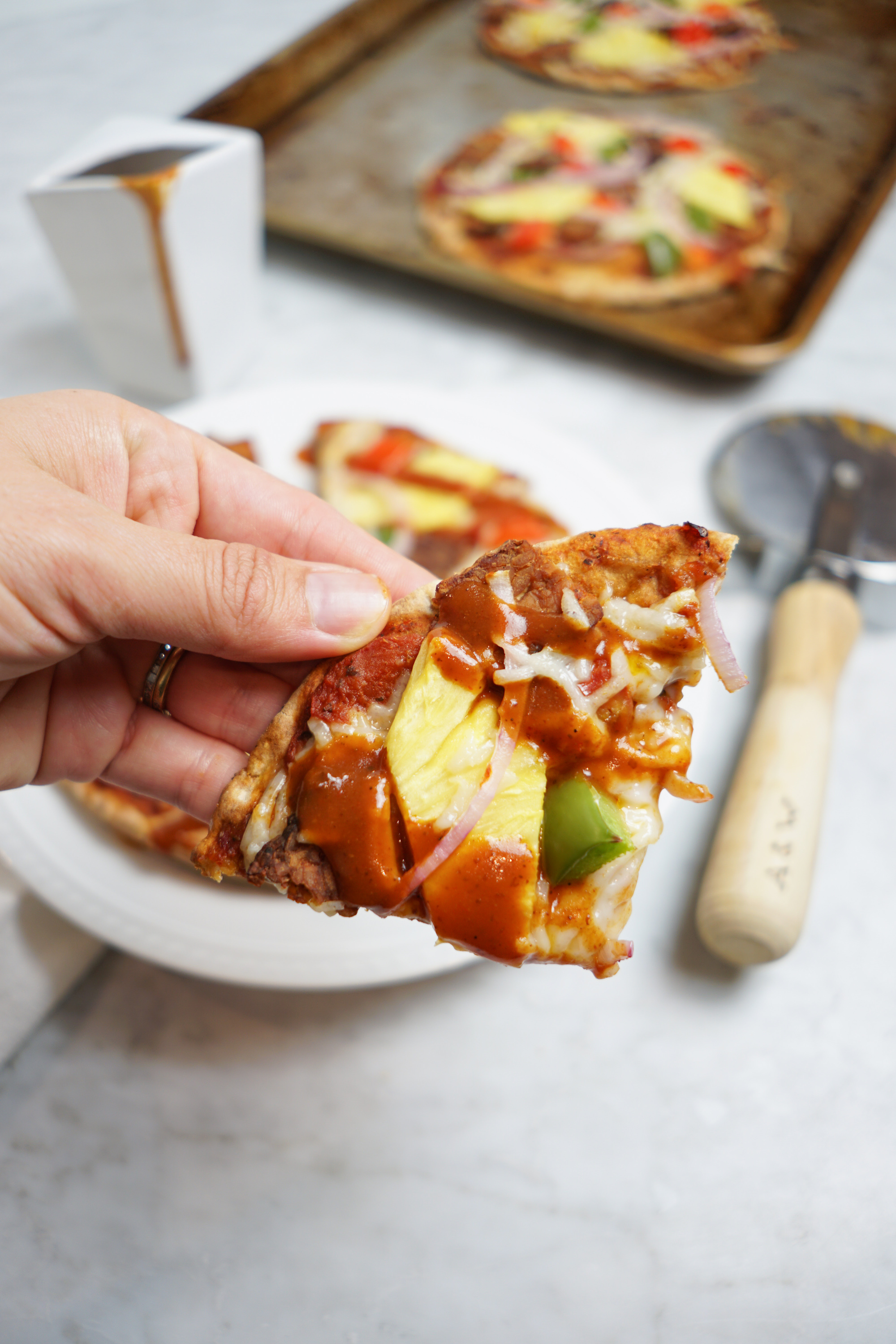 vegan Hawaiian pizza