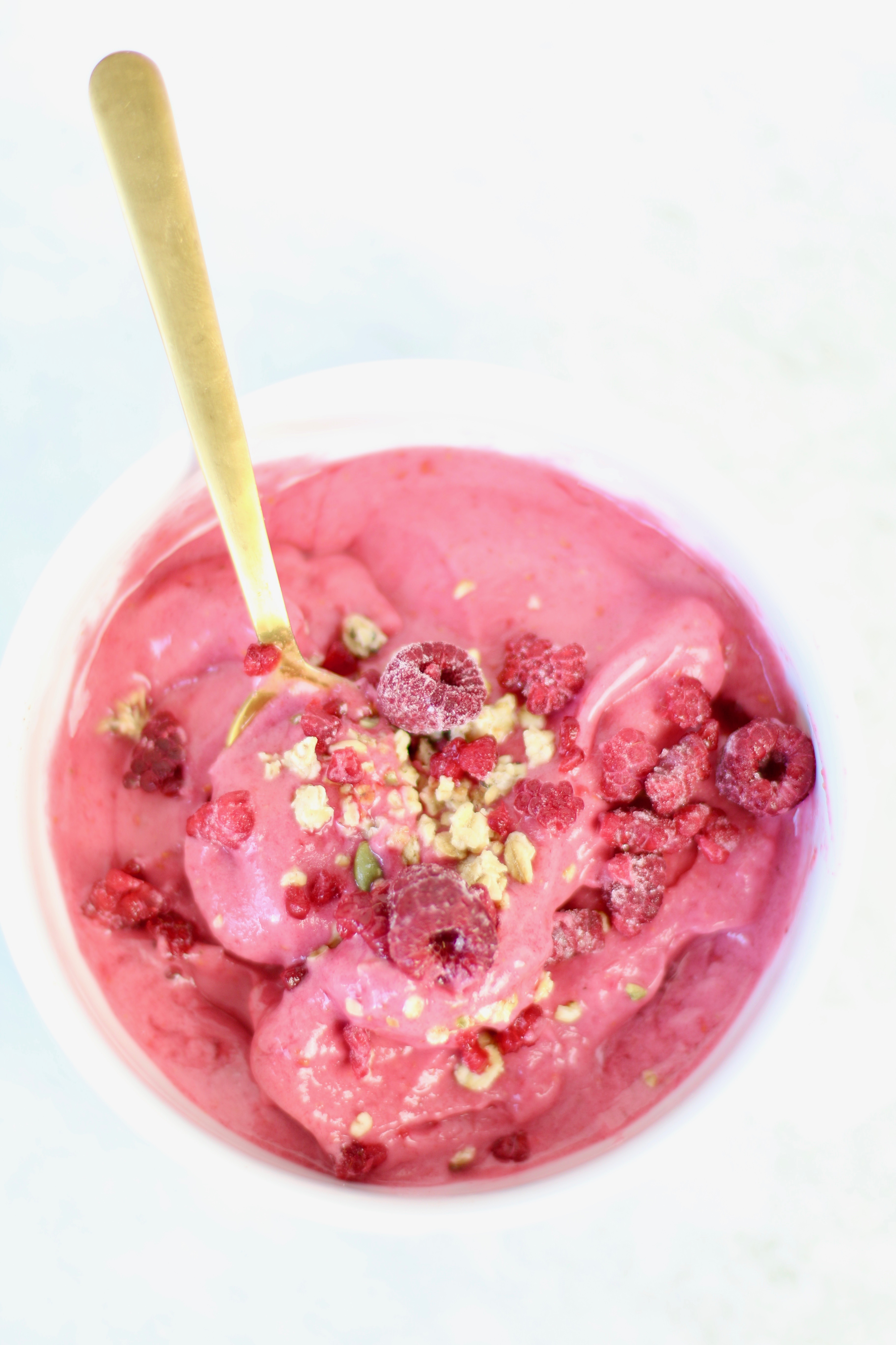 raspberry banana nice cream