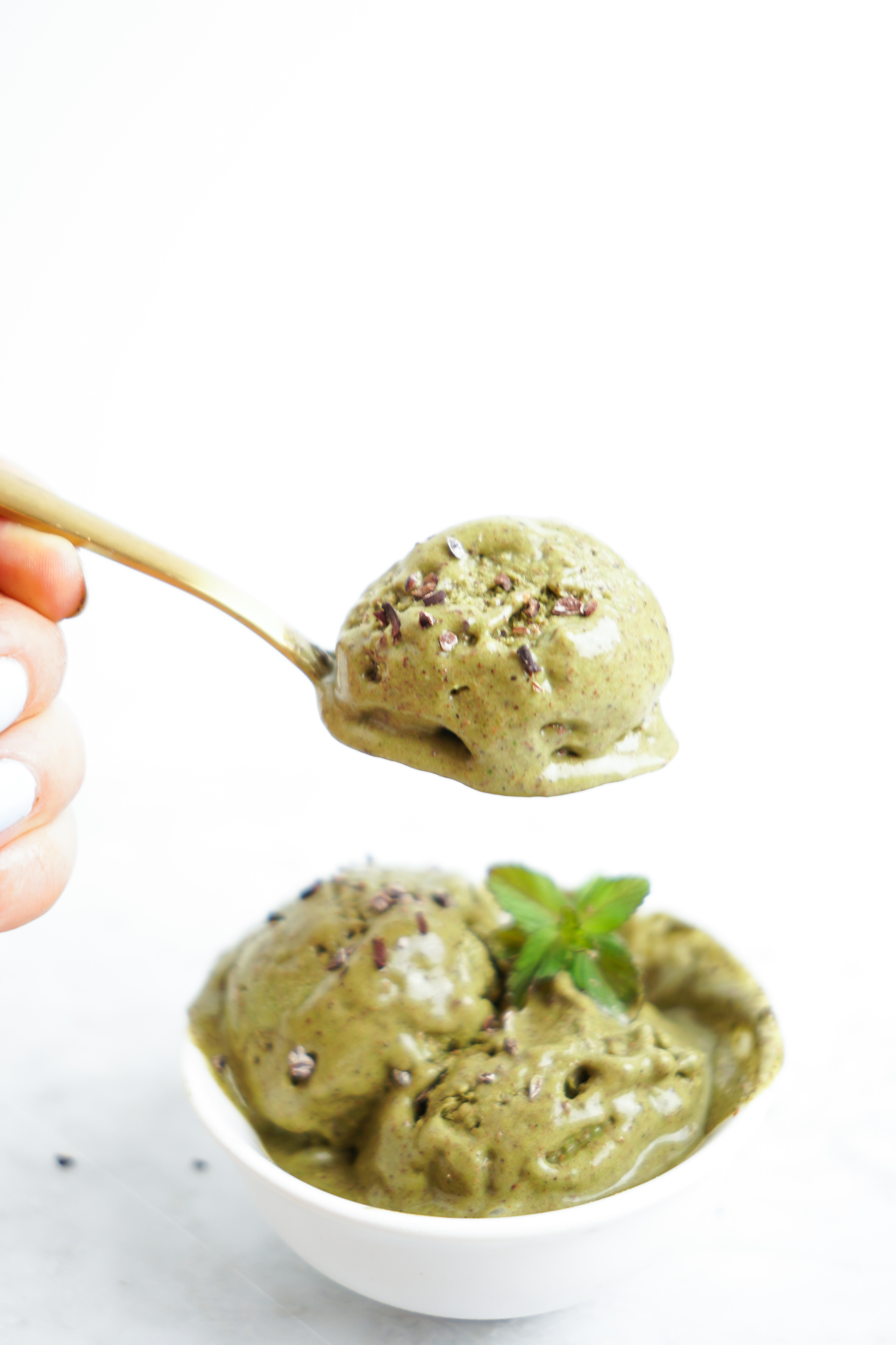 Mint Chocolate Chip Nice Cream