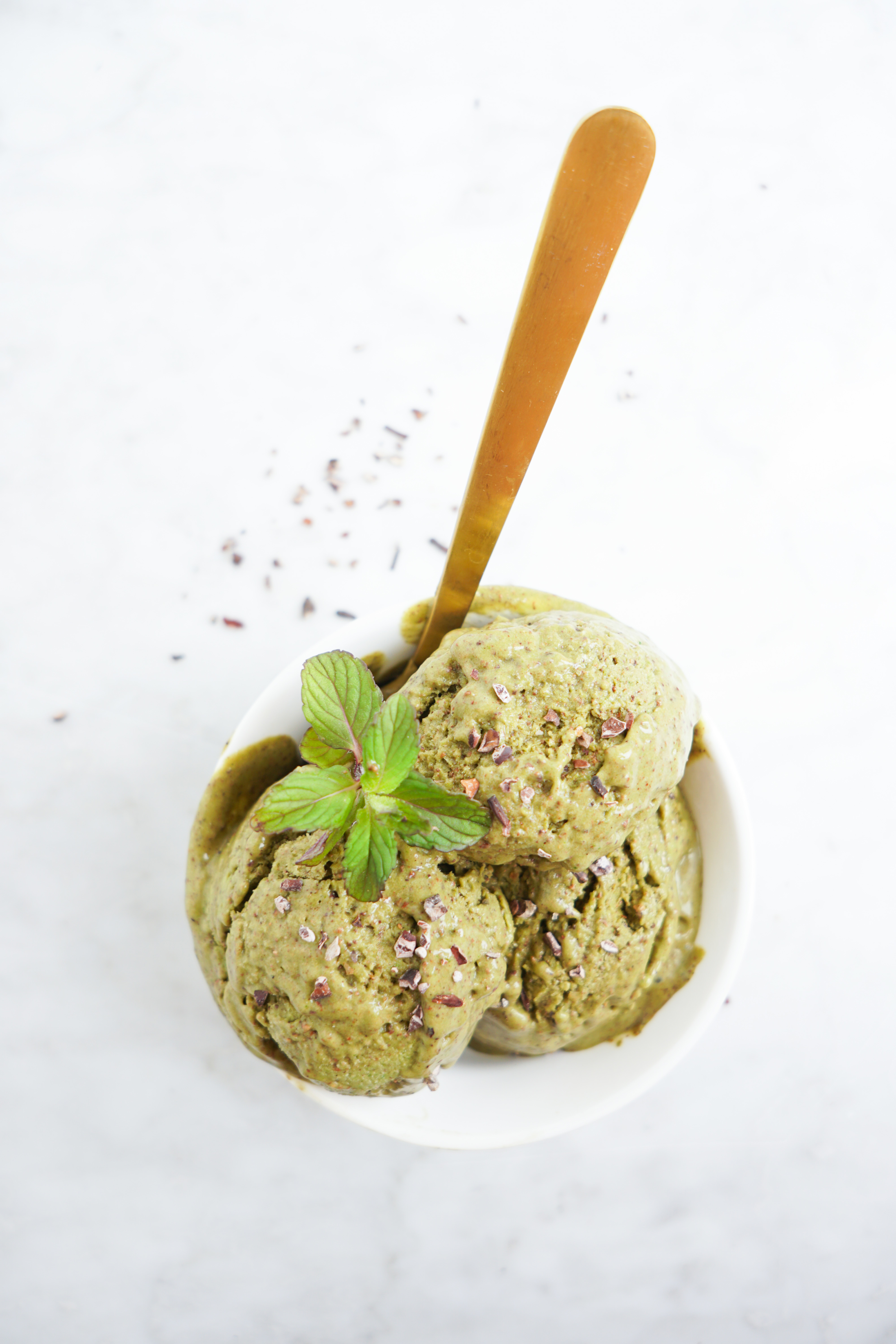 Vegan Mint Chocolate Chip Nice Cream