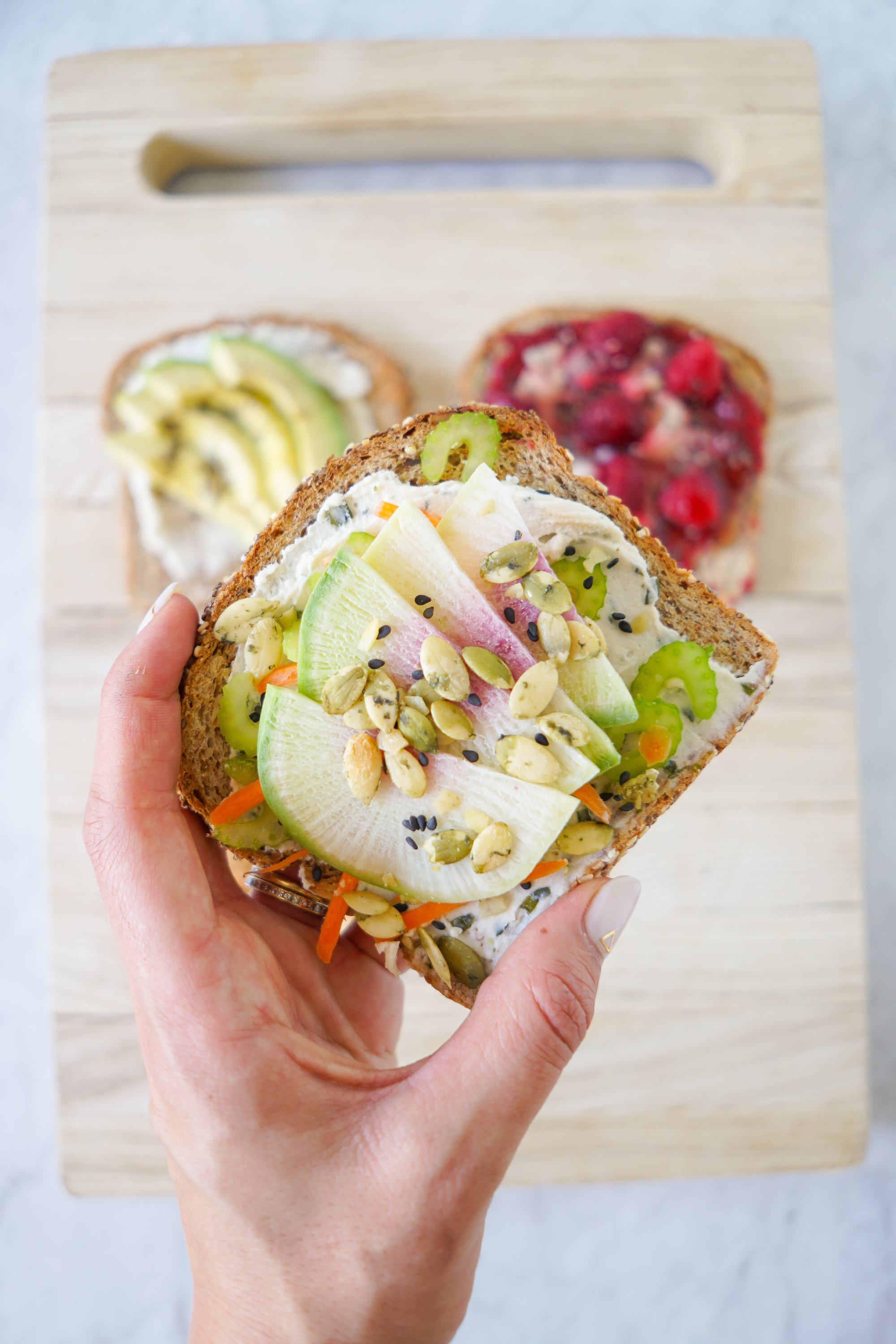 Vegan Cream Cheese + Veggie Toast