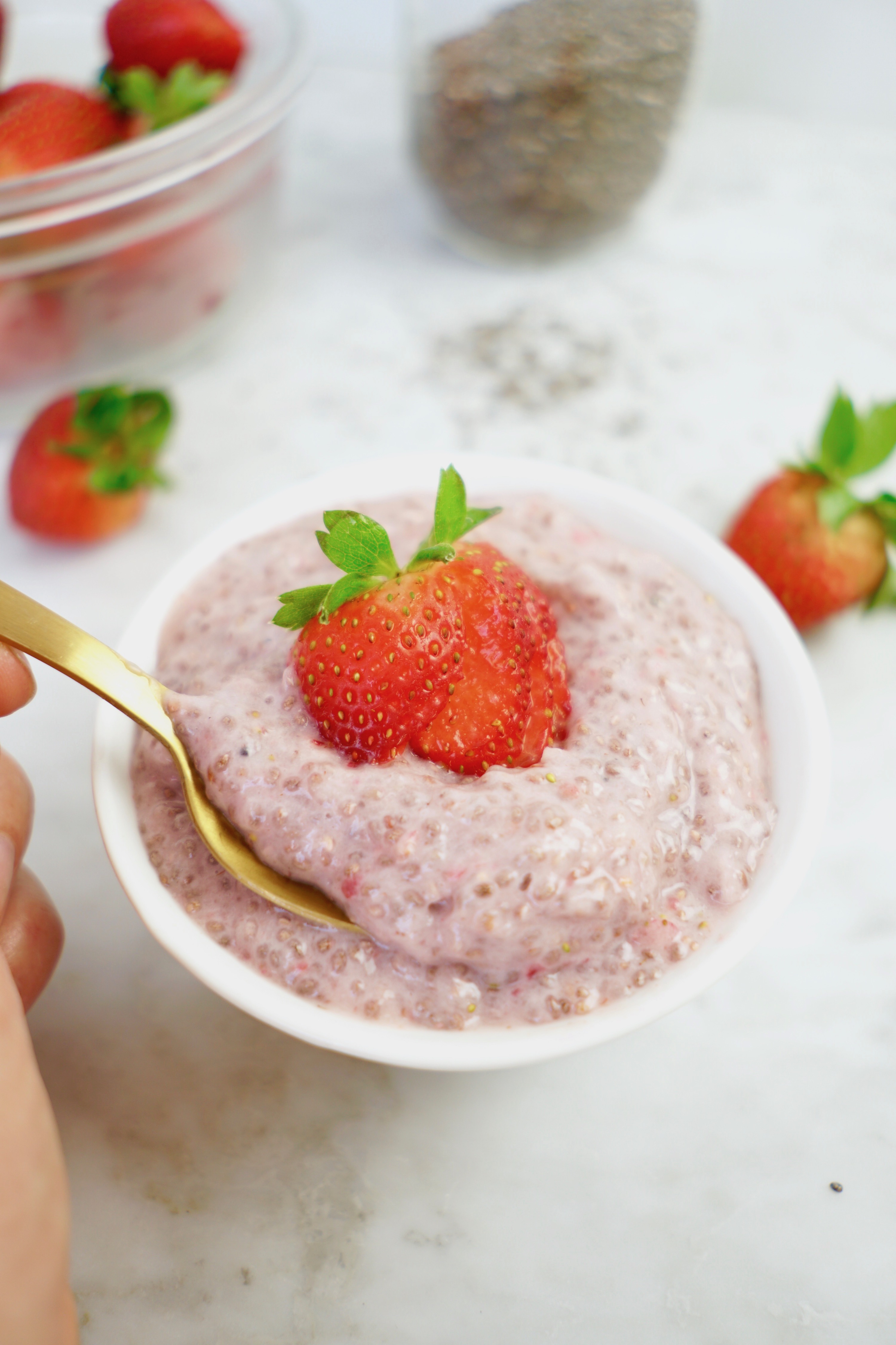 Vegan Strawberry Chia Pudding