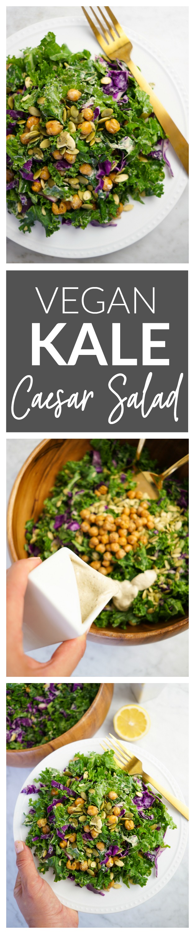 Vegan Kale Caesar Salad