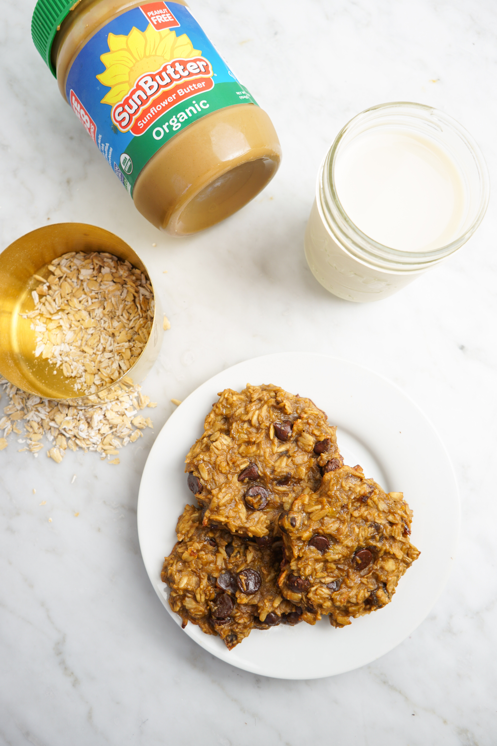 sunbutter 3 ingredient cookies allergy free