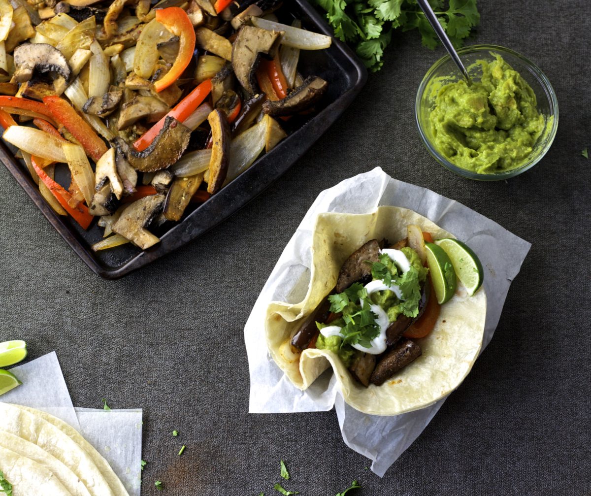 vegetable fajita sheet pan dinner