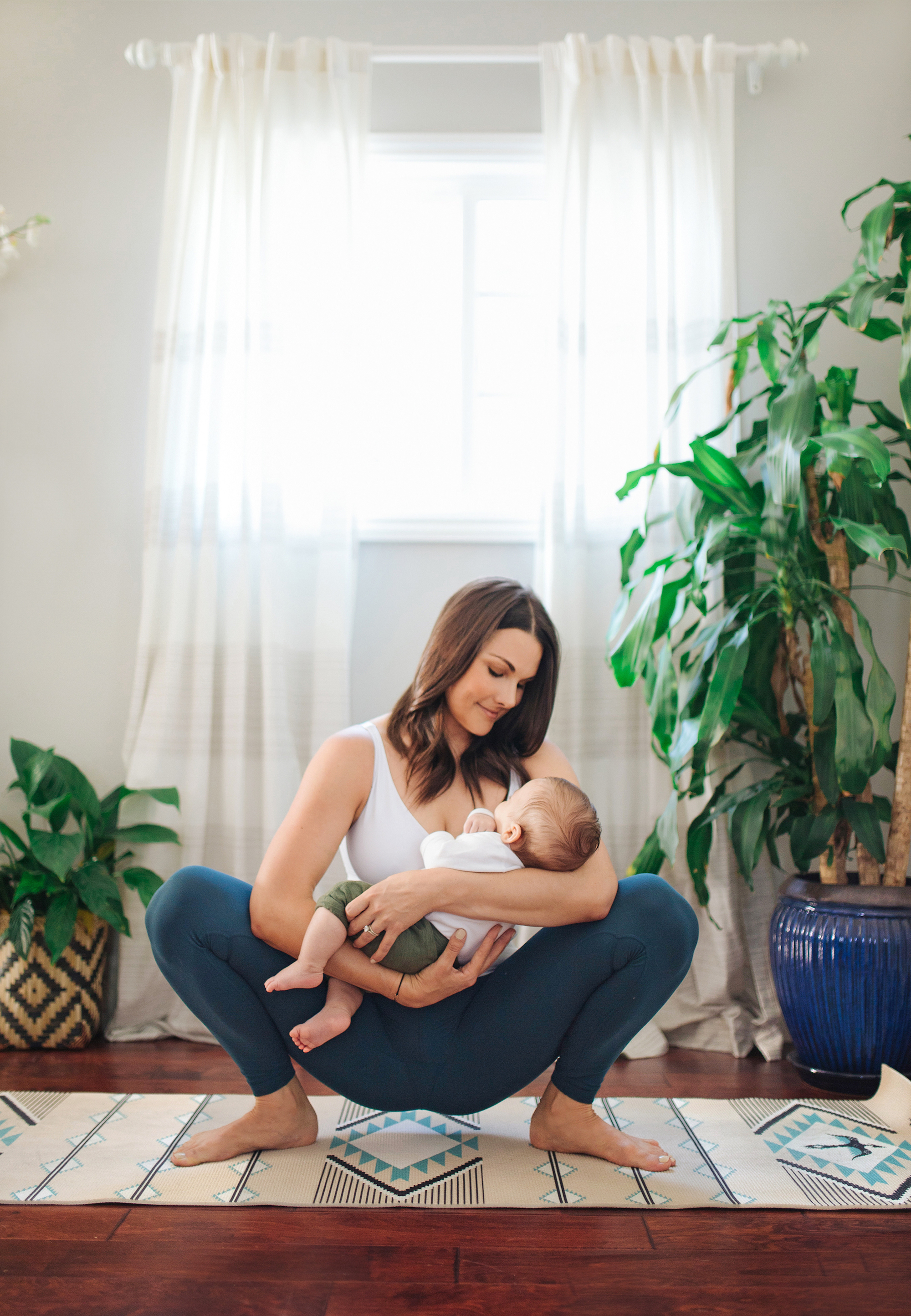 Malasana with Baby