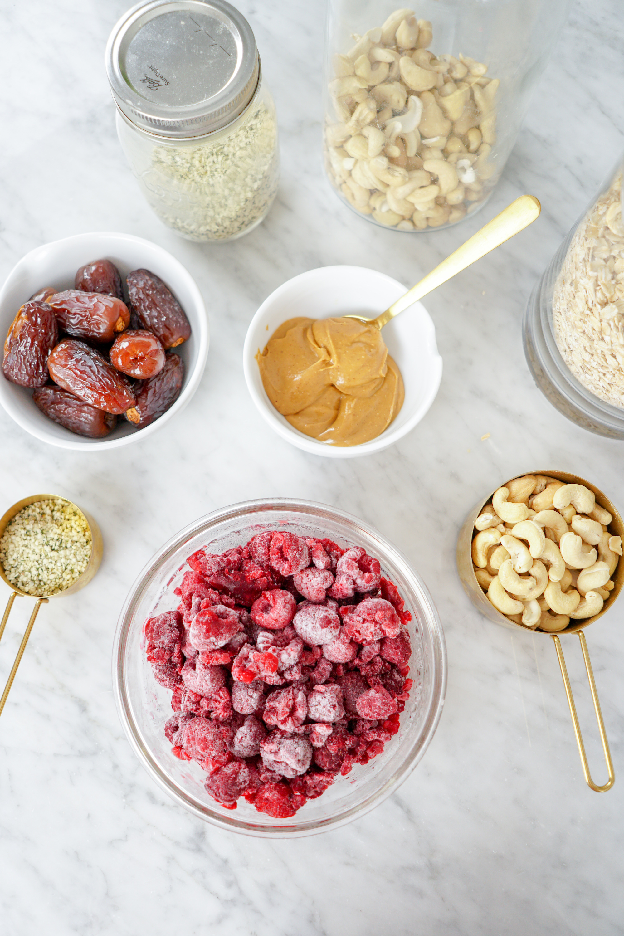 Peanut Butter Raspberry Power Balls