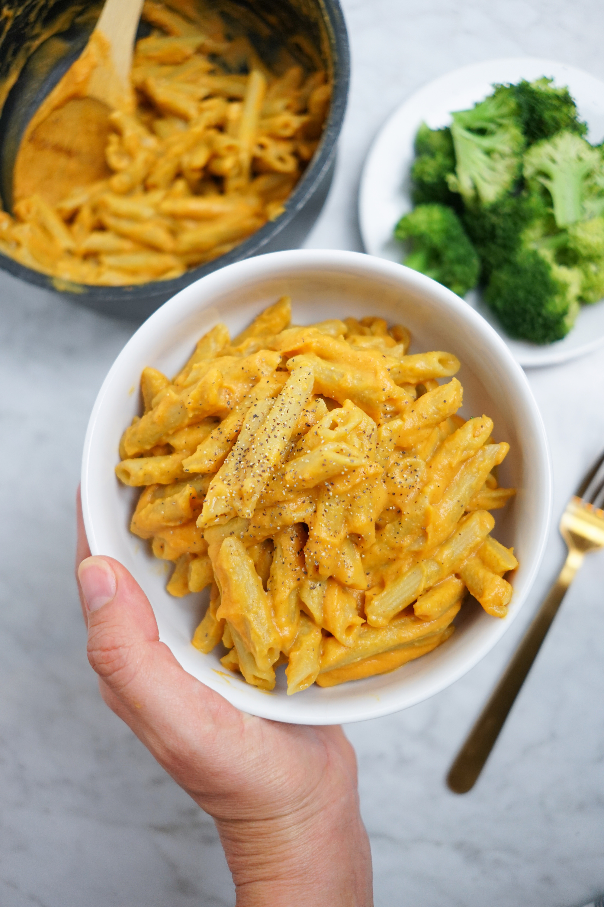 vegan sweet potato mac n cheeze