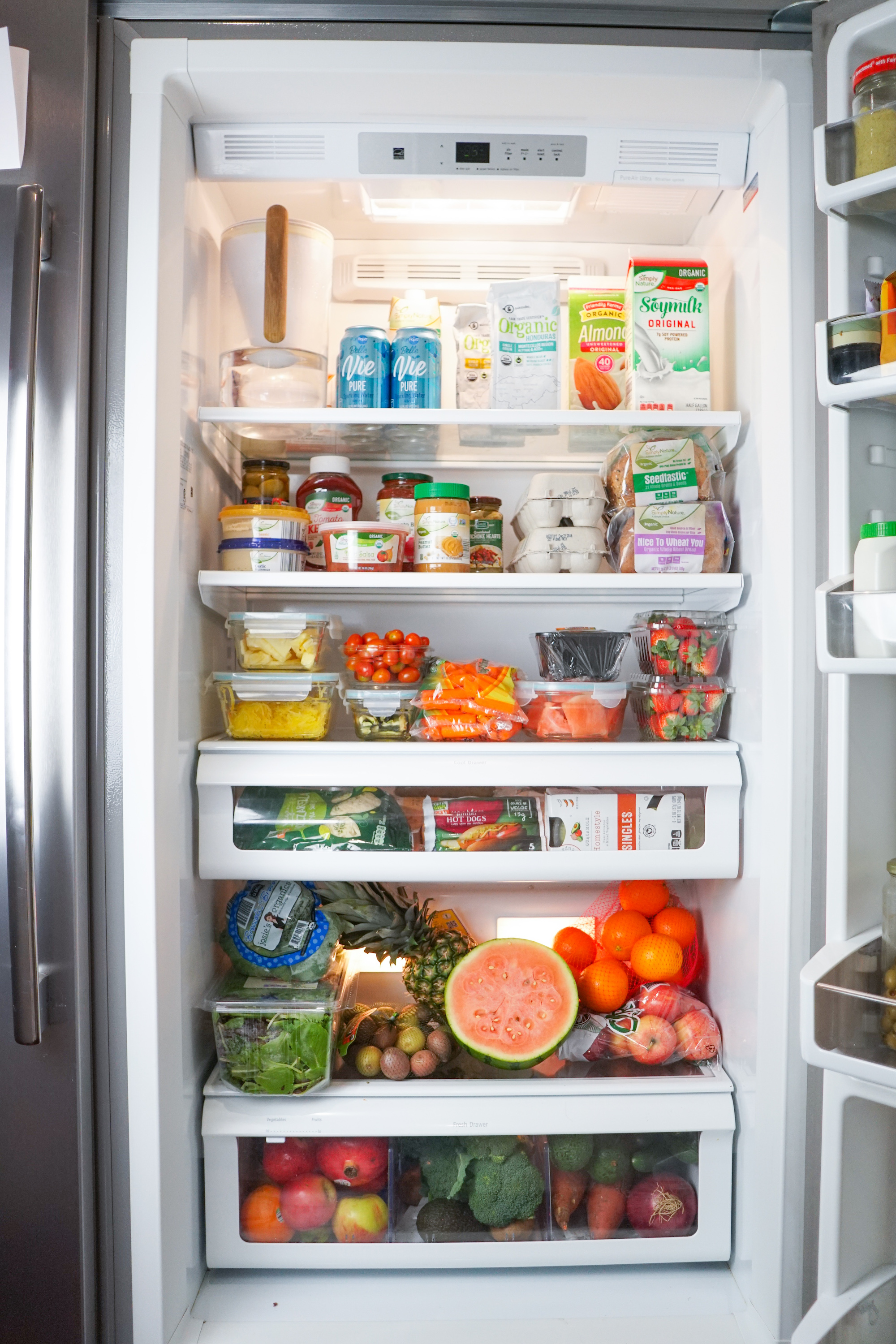 plant based grcoery haul - healthy refrigerator restock