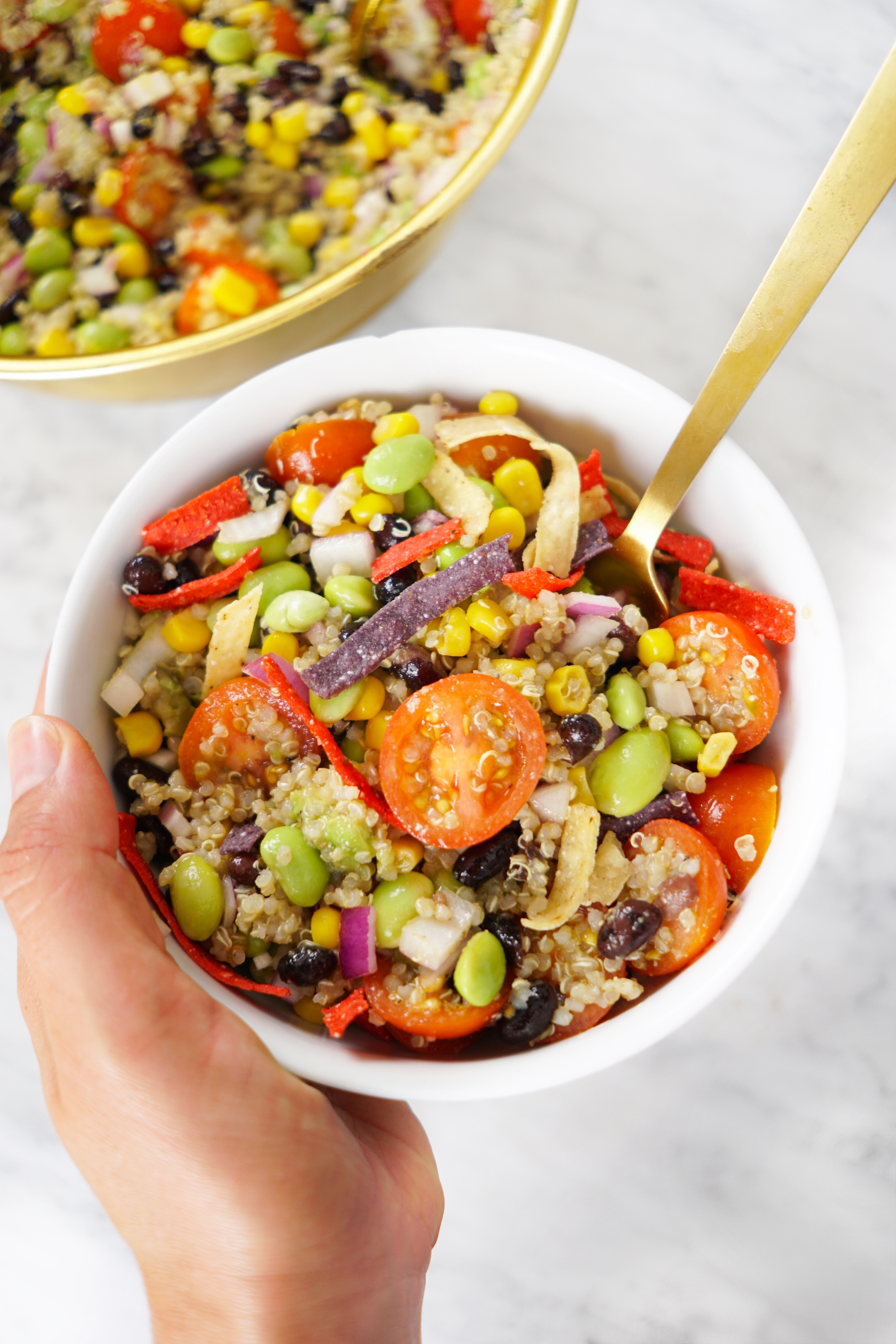 Southwest Edamame Salad Vegan Recipe