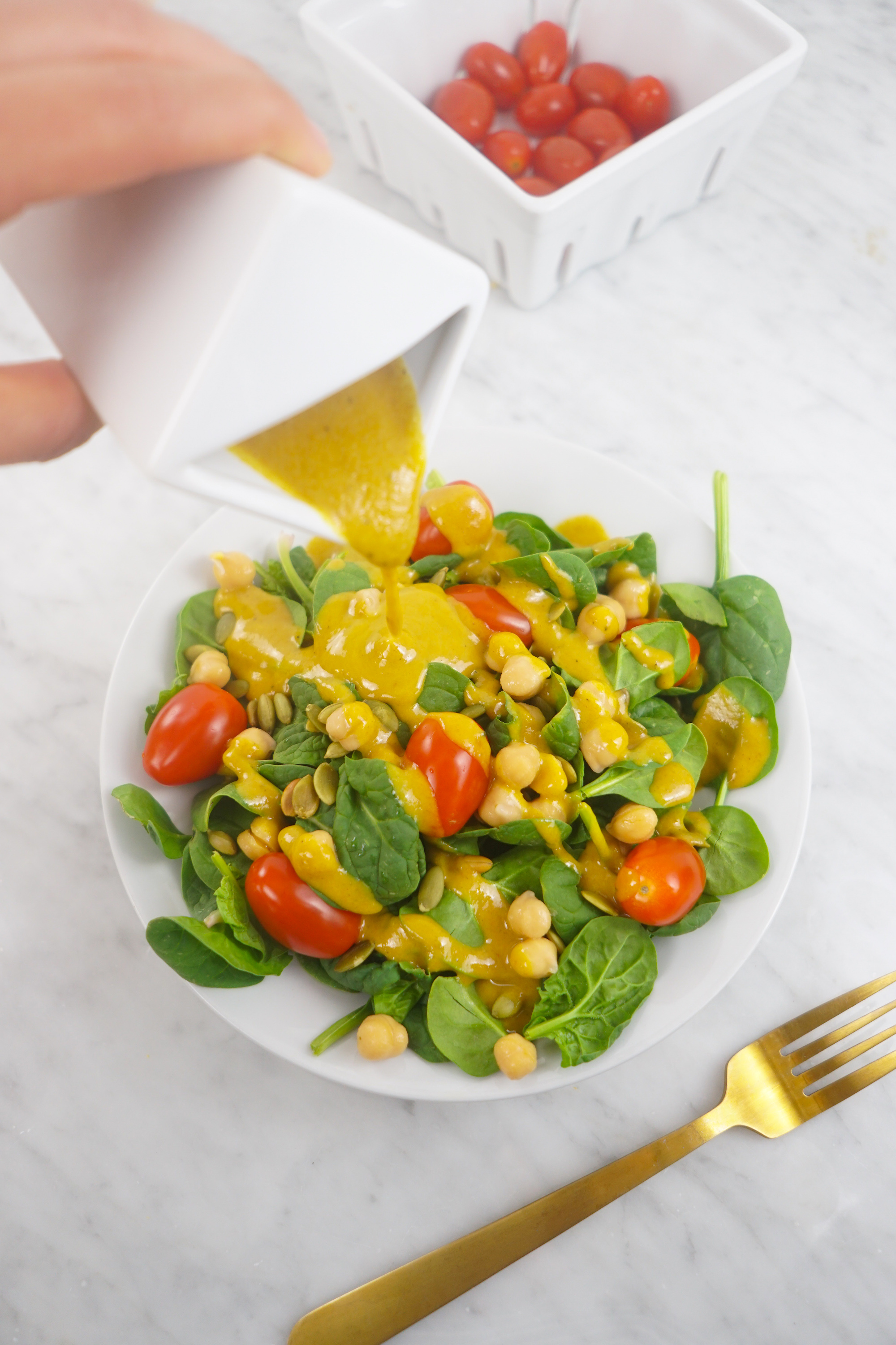 Easy Turmeric Tahini Salad Dressing