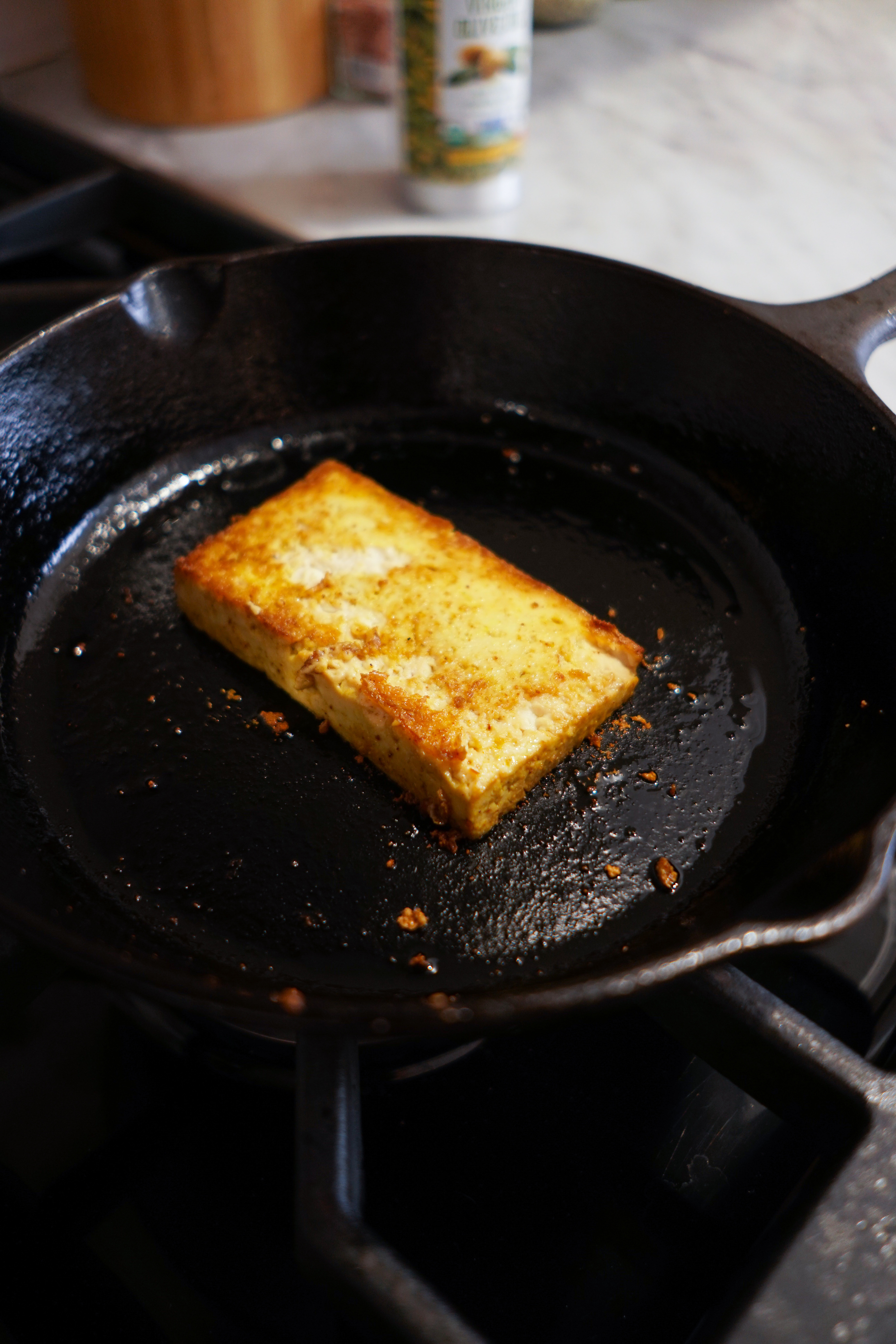 tofu on a pan