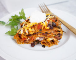 vegan tortilla casserole square