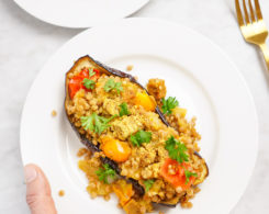 stuffed eggplant boat