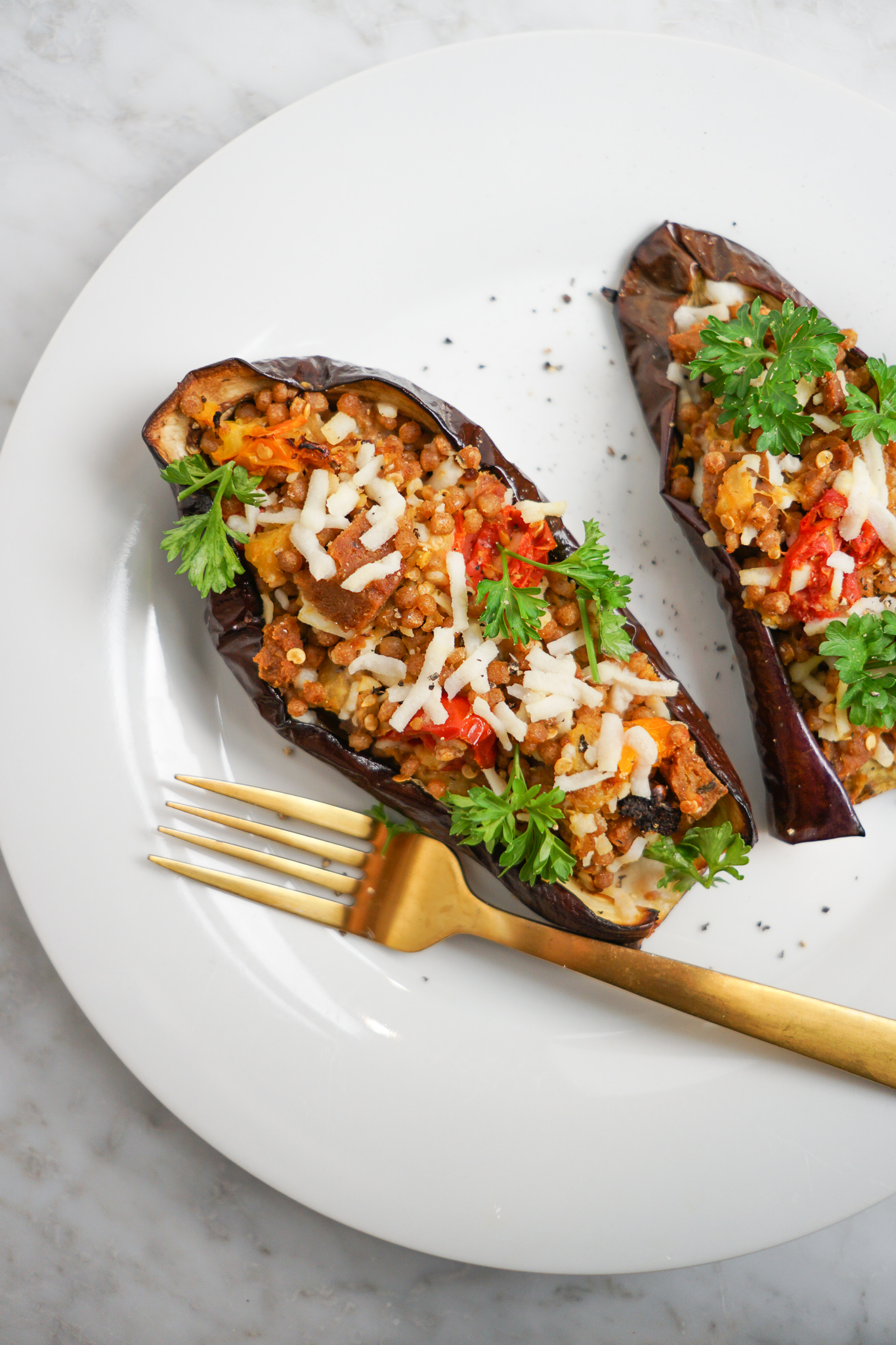 eggplant boat with cheese