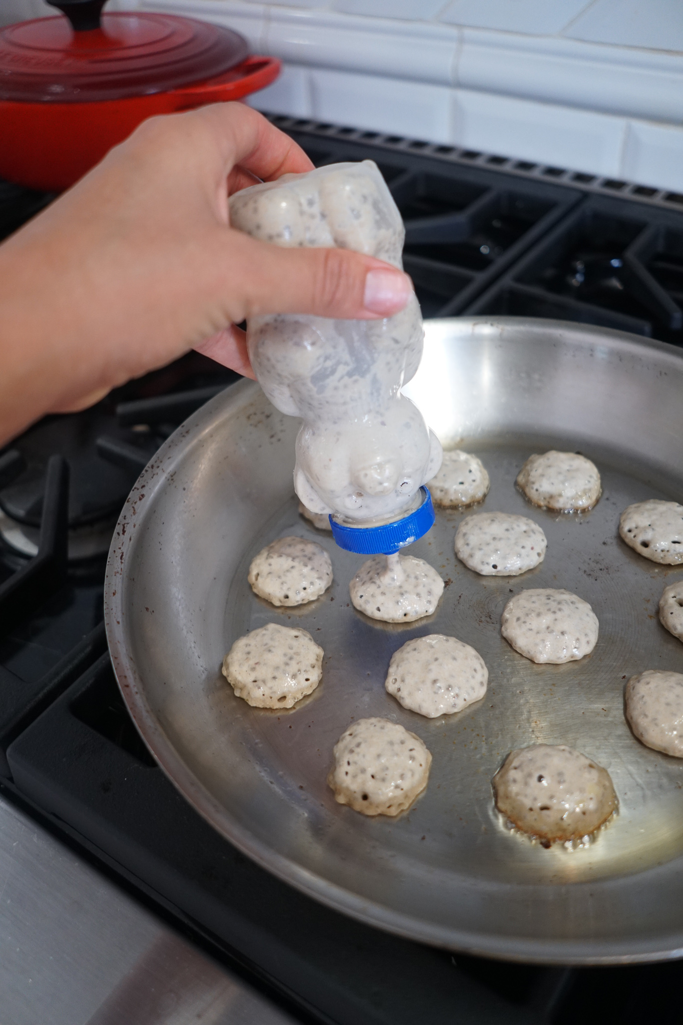 making pancakes