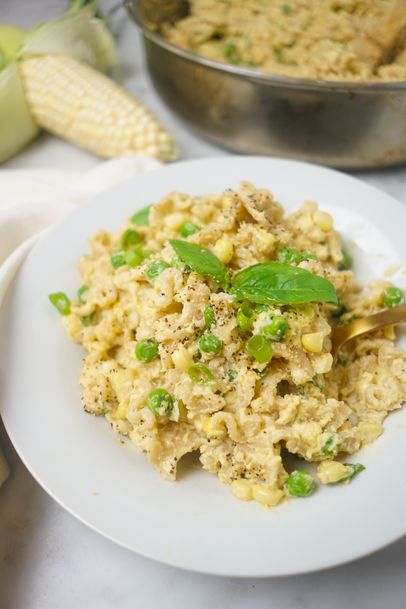 creamy sweet corn pasta