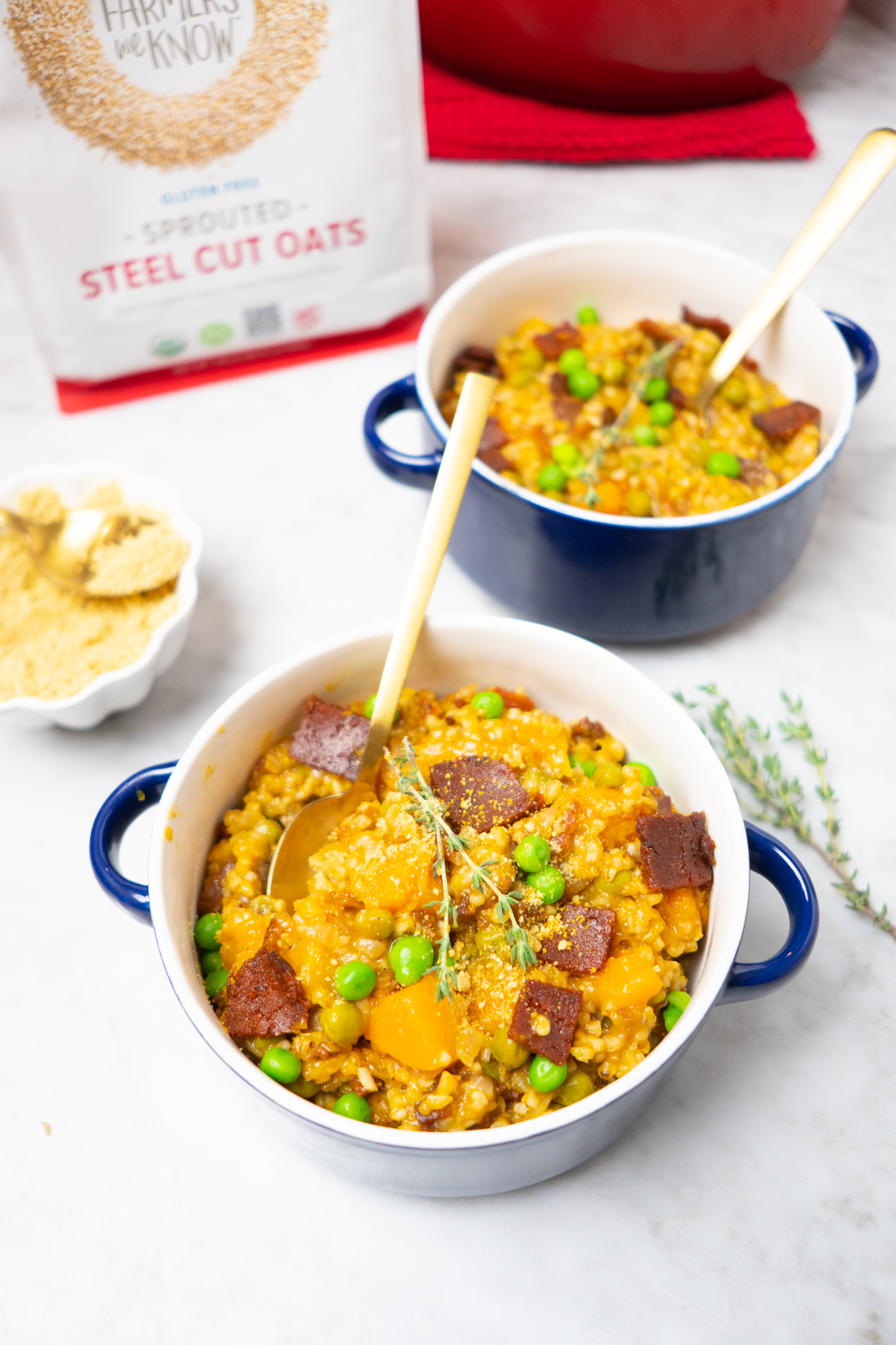 steel cut vegan oat risotto
