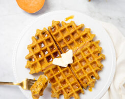 vegan sweet potato waffle