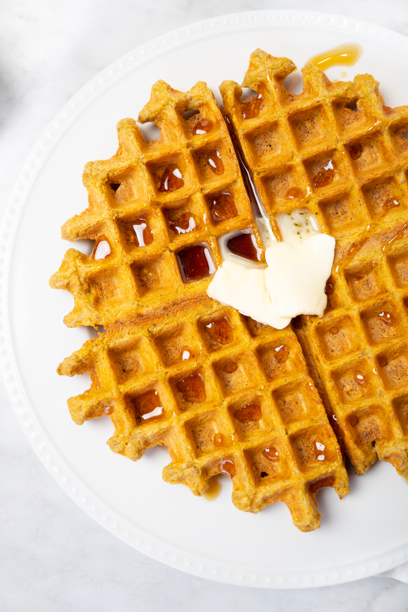 vegan sweet potato waffle