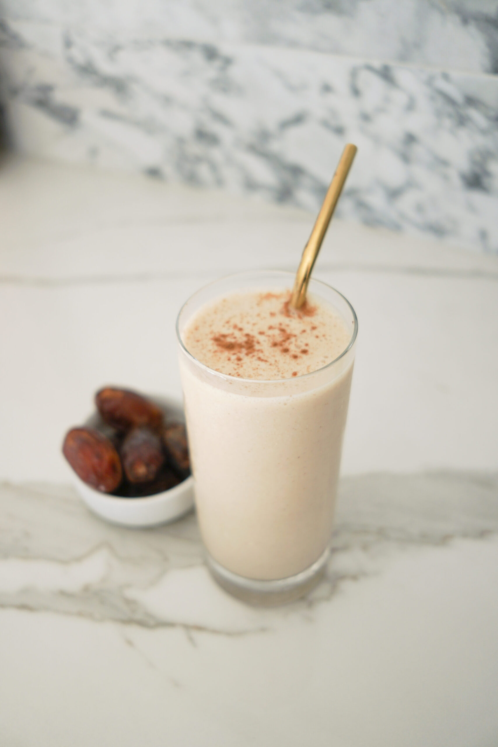 maple tahini date shake