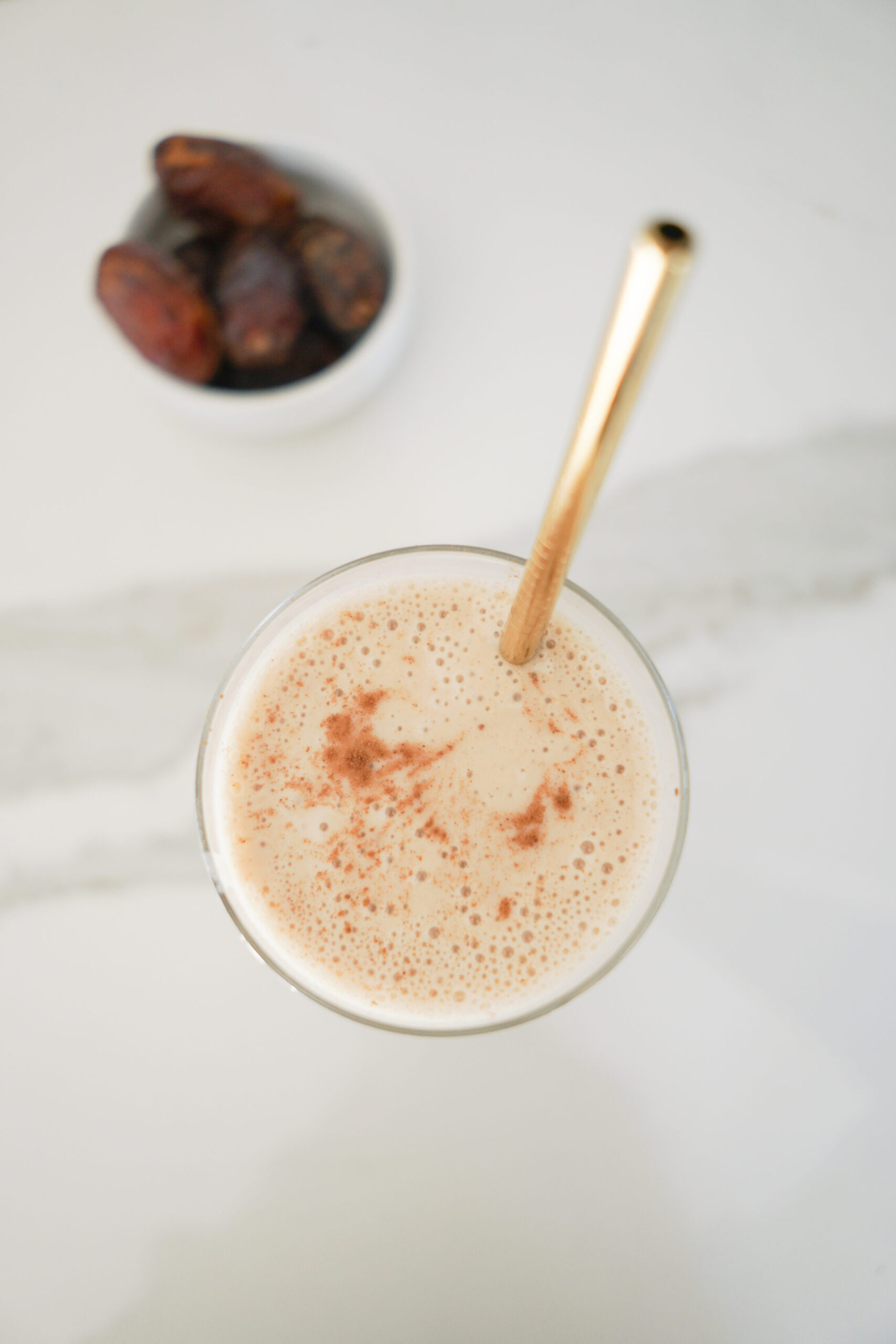 maple tahini date shake